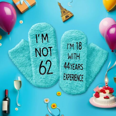 HAPPYPOP 63rd Years Old Birthday Gifts for Women - Socks for 63 Year Olds, Gift Ideas for 63 Year Olds, Best Gifts for 63 Year Old Woman in Saudi Arabia