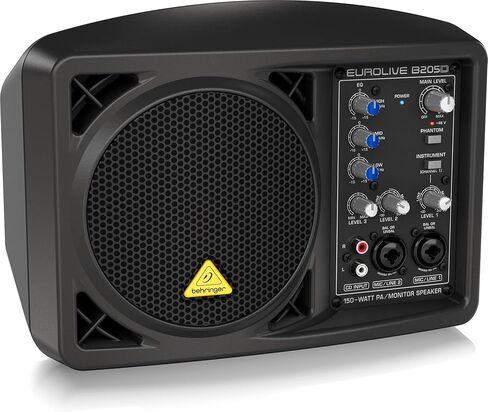 Behringer Behringer Eurolive B205D حزمة نظام سماعات PA وشاشة متعددة الأغراض بقدرة 150 وات مع ميكروفون ULTRAVOICE XM8500 وكابل XLR بطول 25 بوصة in Kuwait