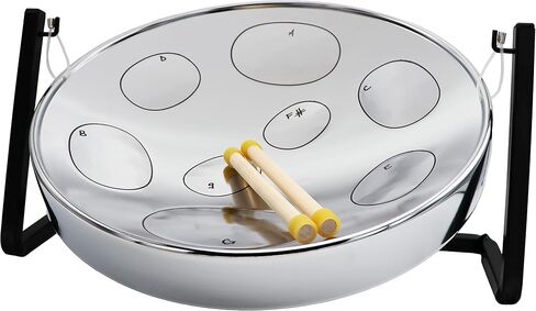 Panyard Jumbie Jam Table Top Steel Drum Kit Chrome 16-inch in Saudi Arabia