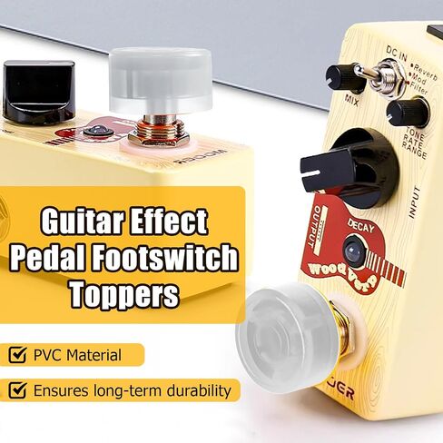 BokWin 20Pcs Clear Guitar footswitch Cap, Footswitch Topper Pedal Switch Cover for Guitar Effect Pedals in Kuwait