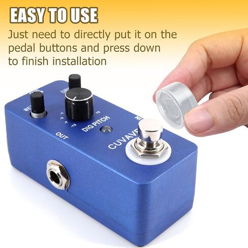 BokWin 20Pcs Clear Guitar footswitch Cap, Footswitch Topper Pedal Switch Cover for Guitar Effect Pedals in Kuwait