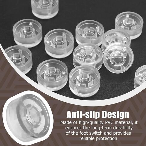 BokWin 20Pcs Clear Guitar footswitch Cap, Footswitch Topper Pedal Switch Cover for Guitar Effect Pedals in Kuwait