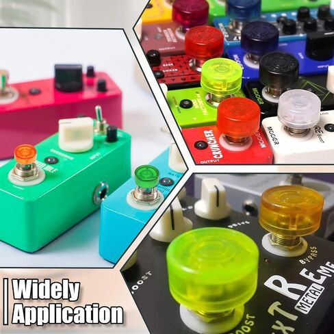BokWin 20Pcs Clear Guitar footswitch Cap, Footswitch Topper Pedal Switch Cover for Guitar Effect Pedals in Kuwait