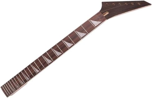 رقبة جيتار خشب القيقب 24 فريت 25.5 بوصة رأس أسود من خشب الورد ولوحة زعانف القرش ترصيع غير مكتمل لمحبي الجيتار الإلكتروني in Kuwait