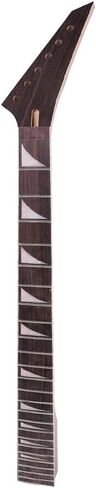 رقبة جيتار خشب القيقب 24 فريت 25.5 بوصة رأس أسود من خشب الورد ولوحة زعانف القرش ترصيع غير مكتمل لمحبي الجيتار الإلكتروني in Kuwait