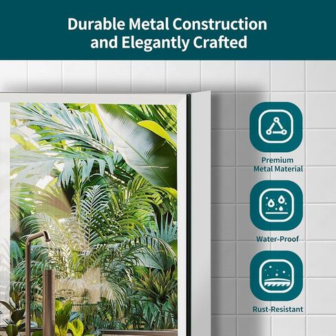 Movo Medicine Cabinet with Mirror, 24 Inch x 30 Inch Aluminum Mirror Cabinet with Single Door, Bathroom Medicine Cabinet, Surface Mount or Recess Installation,Silver in Kuwait