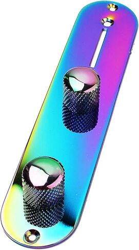 Guyker Chameleon Rainbow Control Plate and 2 Potentiometer Knobs Replacement Compatible with TELE TL Guitar in Saudi Arabia