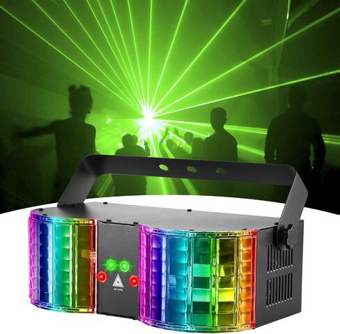 DJ Lights, BSYUN Professional RGBW LED 15 Modes DJ Lights for Parties, Sound Activated Modes DJ Disco Party Lights Compatible with DMX 512 & Remote for Indoor Parties in Saudi Arabia