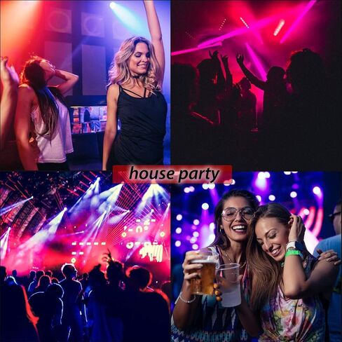 DJ Lights, BSYUN Professional RGBW LED 15 Modes DJ Lights for Parties, Sound Activated Modes DJ Disco Party Lights Compatible with DMX 512 & Remote for Indoor Parties in Saudi Arabia