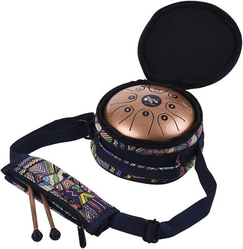 Btuty Steel Tongue Drum 5.5 Inch 8 Notes Kids and Adult Percussion Instrument with Mallets Music Book and Carry Bag for Meditation and Relaxation in Saudi Arabia