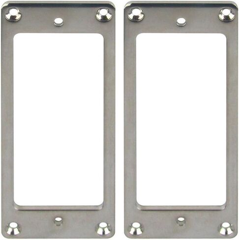 FLEOR 2pcs Black Plastic Neck & Bridge Humbucker Pickup Mounting Ring Curved Frame for LP Style Guitar in Kuwait