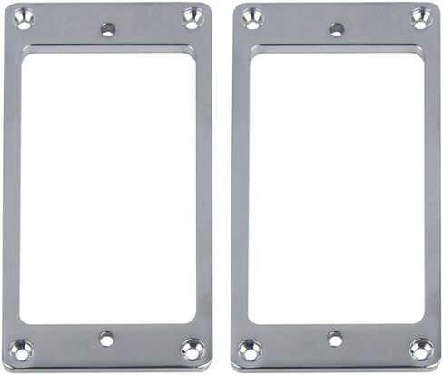 FLEOR 2pcs Black Plastic Neck & Bridge Humbucker Pickup Mounting Ring Curved Frame for LP Style Guitar in Kuwait