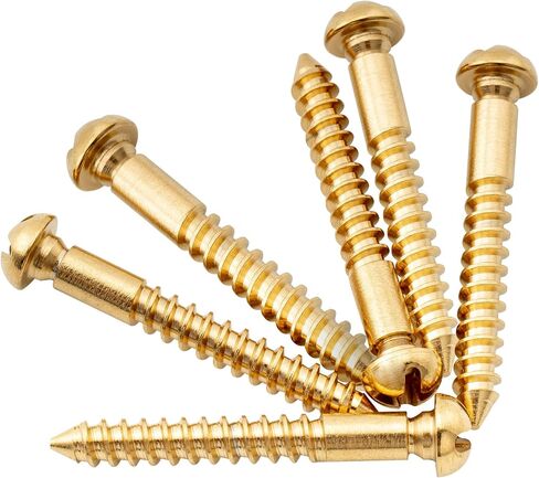 Musiclily Ultra 3.5x30mm Stainless Steel Mounting Screws for Electric Guitar PRS Style Tremolo Bridge, Gold (Set of 6) in Kuwait