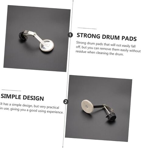 Vaguelly 1 Set sound pad cymbal Drum drumsticks bass drum mute pad snare drum mute Drumstick dampeners kits drum muffler pads go-parts accessory drum pad cotton roller in Saudi Arabia