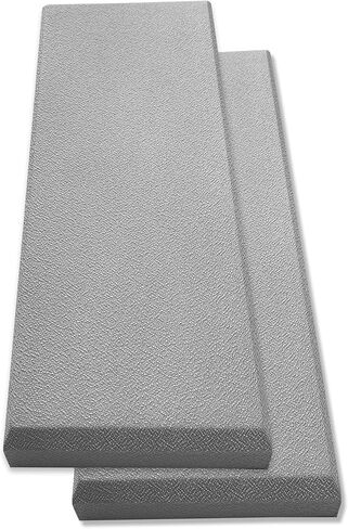 Acoustic Panel Gray | Fiberglass 2-pack | Professional sound absorbing Panel | Decorative sound proof panel | acoustic wall panel (36x13x2 in) - Gray in Saudi Arabia
