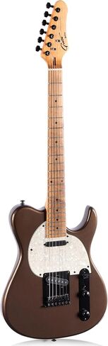 Grote Solid Electric Guitar GTLM-4 Metallic Finish Basswood Body Maple Neck Maple Fretboard (Brown) in Saudi Arabia