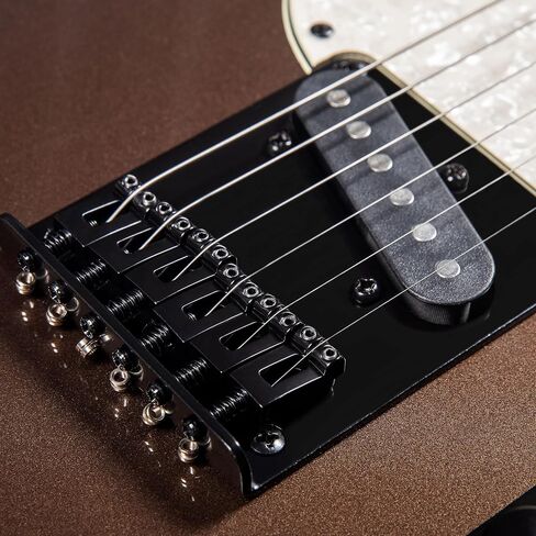 Grote Solid Electric Guitar GTLM-4 Metallic Finish Basswood Body Maple Neck Maple Fretboard (Brown) in Saudi Arabia