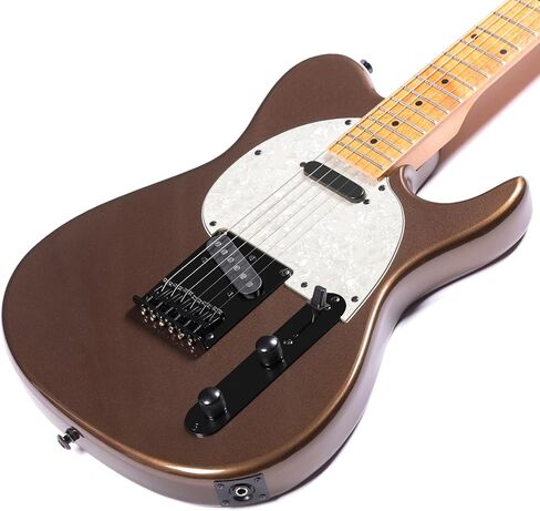 Grote Solid Electric Guitar GTLM-4 Metallic Finish Basswood Body Maple Neck Maple Fretboard (Brown) in Saudi Arabia