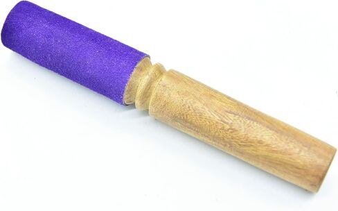 Leather-Wrapped Singing Bowl Striker, 7 x 1 Inches, Singing Bowl Mallet, Gong Mallet (Black) in Kuwait