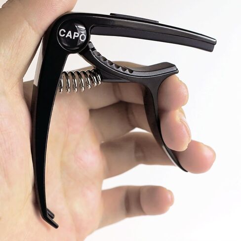 كابو جيتار، عبوتان من كابو بتصميم مختلف للجيتار الصوتي القيثارة الكهربائية، مع حامل اللقطات، سهل الاستخدام (خشب الورد + أسود) in Kuwait