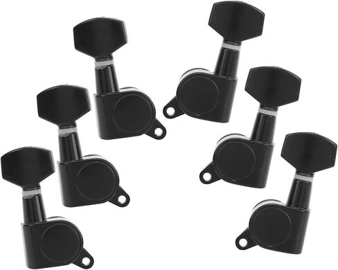 Locking Tuners Pegs, 6 Pcs Guitar Locking Tuners Lock String Tuning Key Pegs Guitar Tuning Pegs Machine Head Replacement for Electric Guitars(Black) in Saudi Arabia