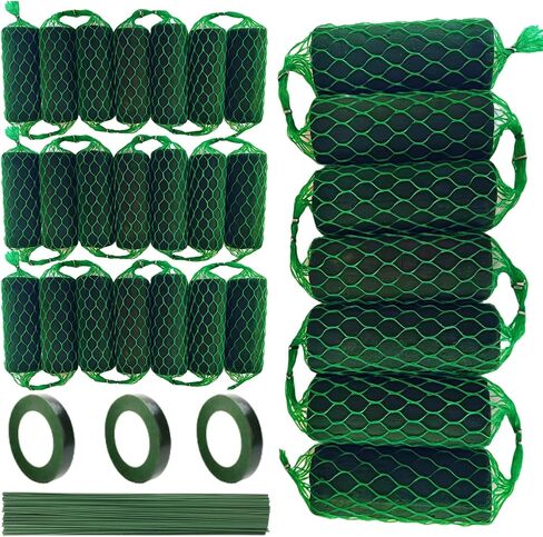 42PCS Floral Foam Garland - 27.6Ft Floral Foam Garland for Fresh Flowers,Arch Door Tabletop for Artificial Flowers Arrangement for Wedding Garden Home Decor(Floral Tape x5pcs, Floral Wire x1) in Saudi Arabia
