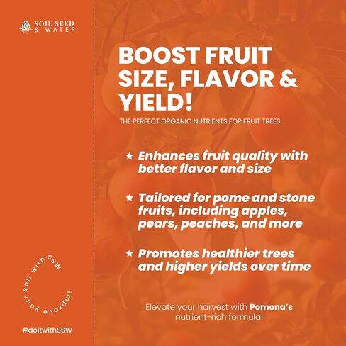 Soil Seed & Water Pomona Blend Concentrated Organic Soil Amendment Fertilizer for Pome & Stone Fruit Trees in Saudi Arabia