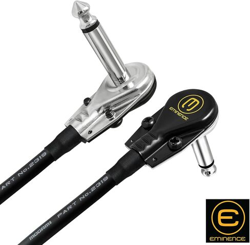 WORLDS BEST CABLES 6 Units - 12 Inch - Pedal, Effects, Patch, Instrument Cable Custom Made Made Using Mogami 2319 Wire and Eminence Nickel Plated ¼ inch (6.35mm) R/A Pancake Type Connectors in Saudi Arabia