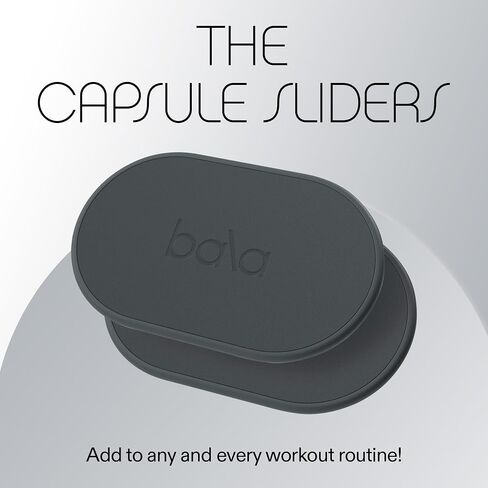 Bala Capsule Sliders for Working Out, Core Workout Sliders - Floor Exercise Sliders & Fitness Gliders for Squats, Lunges, & Push-up Variations - Strength Slides for Yoga, Pilates & Aerobics in Kuwait