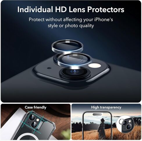 ESR 3 Pack for iPhone 14 / iPhone 13 / iPhone 13 Pro Screen Protector, [9H Hardness] [Military Grade Shatterproof] Tempered Glass Film with Flawless Fit Tray in Kuwait