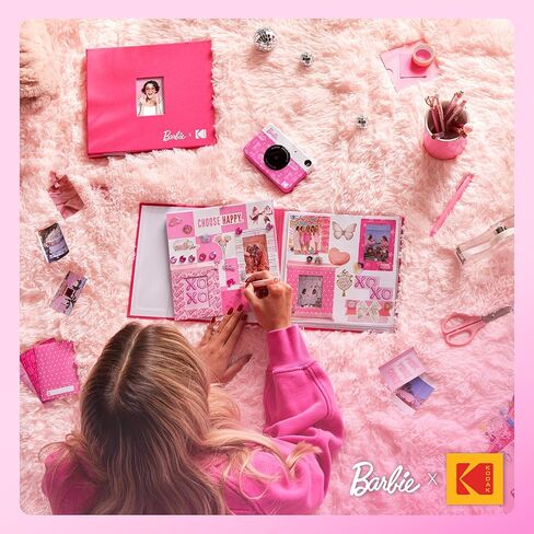 Barbie x Kodak Printomatic Full-Color Instant Print Digital Camera – 5MP Portable Barbie Camera Prints Colorful 2x3" Sticky-Back Photos – Iconic Style in Saudi Arabia
