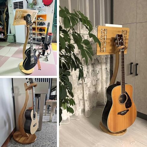 تقف الموسيقى الورقية القابلة للطي من الخيزران من وانليان مع مشبك جيتار صينية، حامل الموسيقى للموسيقى الورقية تصميم الوجه بزاوية 340 درجة، مع نمط أنيق مجوف قديم، لمشغل منبر الكمان والبيانو القيثارة in Kuwait