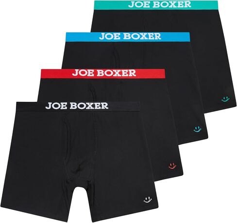 JOE BOXER Solid Black Performance Boxer Briefs Underwear in Saudi Arabia