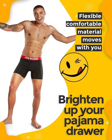 JOE BOXER Solid Black Performance Boxer Briefs Underwear in Saudi Arabia