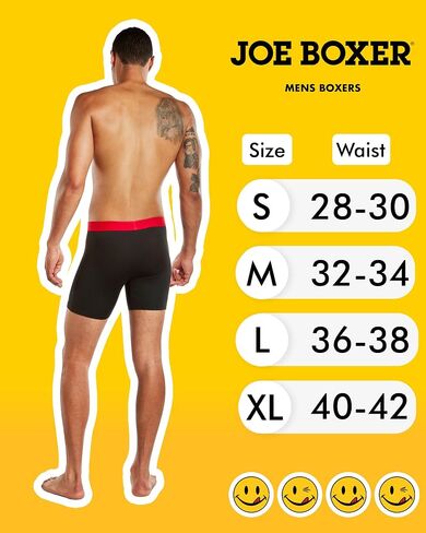 JOE BOXER Solid Black Performance Boxer Briefs Underwear in Saudi Arabia