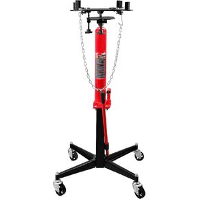 BIG RED TR4053-2 Hydraulic Telescoping Transmission Jack: 360° Swivel Wheel, Garage/Shop Lift Hoist, 1/2 Ton (1000 lbs) Capacity, Red