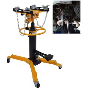 HTTMT- 33" to 70" Professional Hydraulic Transmission Jack 1100 lbs/ 0.5 Ton 2 Stage for Car Lift [P/N: ET-CAR-FIX004-0.5T-Yellow]