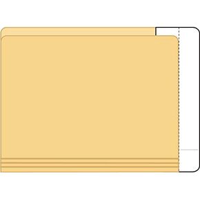 Tabbies Extenda-Folder Strips, Convert Top Tab Folders into end tab File folders, Manila, 1/2 Tab Extension, Under-Cut, 100/Box (55991), 3-1/4"w x 9-1/4"h