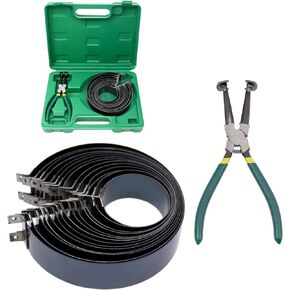 RYANSTAR RACING Auto Engine Piston Ring Compressor Tool Set with 2Pcs Pliers and 14 Bands (62-145mm/2.44-5.71in) Removal Tool Kit for Repair Cars Trucks Engine