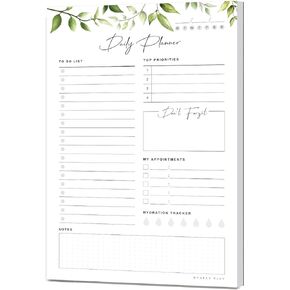 Daily Planner To Do List Notepad 52 Undated Tear-off Sheets | 6x9 Inch Desktop Daily Planning Notepad | Notebook for Daily Tasks, Checklist, Calendar, Schedule, To Do List, Appointments, Notes, Meals,