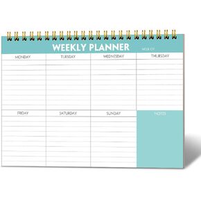 Weekly Planner Notepad - 7" x 10" Weekly Pad Organizers Habit Tracker Journal for Man & Women, 52 Sheets, 100gsm Paper, Undated Weekly To Do List Notepad with Your Life, Pink