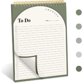 JOYMIA To Do List Notepad - 120 Pages Daily Planner Notepad Double Side Use To Do List Notebook Planner, 6.5" X 9.8" Task Planner Organizer with Checklist for Maximium Productivity Aesthetic Green