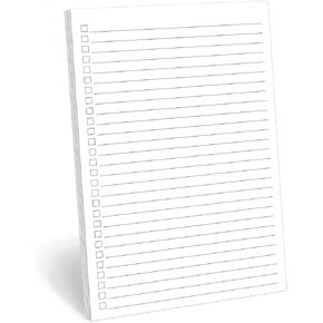 321Done to Do List Notepad - 50 Sheets (5.5" x 8.5") Daily to-Do's Notepad Tear Off, Planning Memo Pad, to Do List Checklist Organizing - Simple, Blank, Heavy Paper - Wide-Ruled - Made in USA