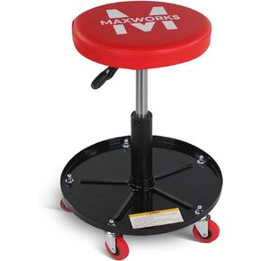 MaxWorks 80771 Pneumatic Roller Seat/Creeper with Adjustable Height - 350 lb Capacity