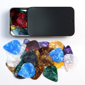 3 Thickness Guitar Picks,48 Pcs Fishkonw Guitar Picks for Acoustic Guitar,Thin,Medium,Heavy Guitar Pic for Bass Guitar