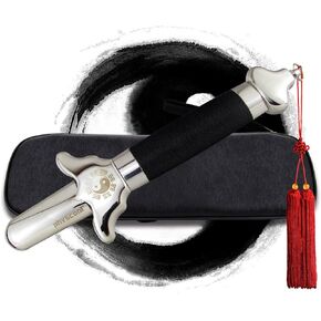 Premium Extendable Chinese Taichi Sword with Free Luxury Red Sword Tassel and PU Leather Bag