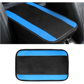 8sanlione Car Center Console Cover, 12.6"x7.5" PU Leather Car Armrest Cover Universal Waterproof Center Console Pad, Car Accessories Interior Protection for Cars, Vehicles, SUVs (Beige)