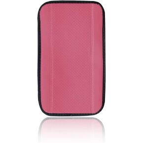 Auto Center Console Pad, PU Leather Auto Armrest Cover, Waterproof Car Arm Rest Cushion Protector Pad, Suitable for Car Interior Protection Accessories for Cars, Vehicles, SUVs (Black&Red)