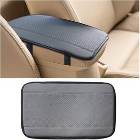 VARGTR Car Armrest Cover,Auto Center Console Cover Pad,PU Leather Armrest Cushion Pad Cover,Car Armrest Seat Box Cover Protector,Water Proof Console Cushion Seat Box Cover (Black)