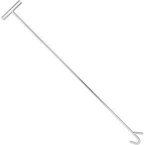 5th Wheel Pin Puller, 36" Length, Chrome Plated Heavy Duty 5th Wheel Puller Hook, w/Double Hook, 1 Pack